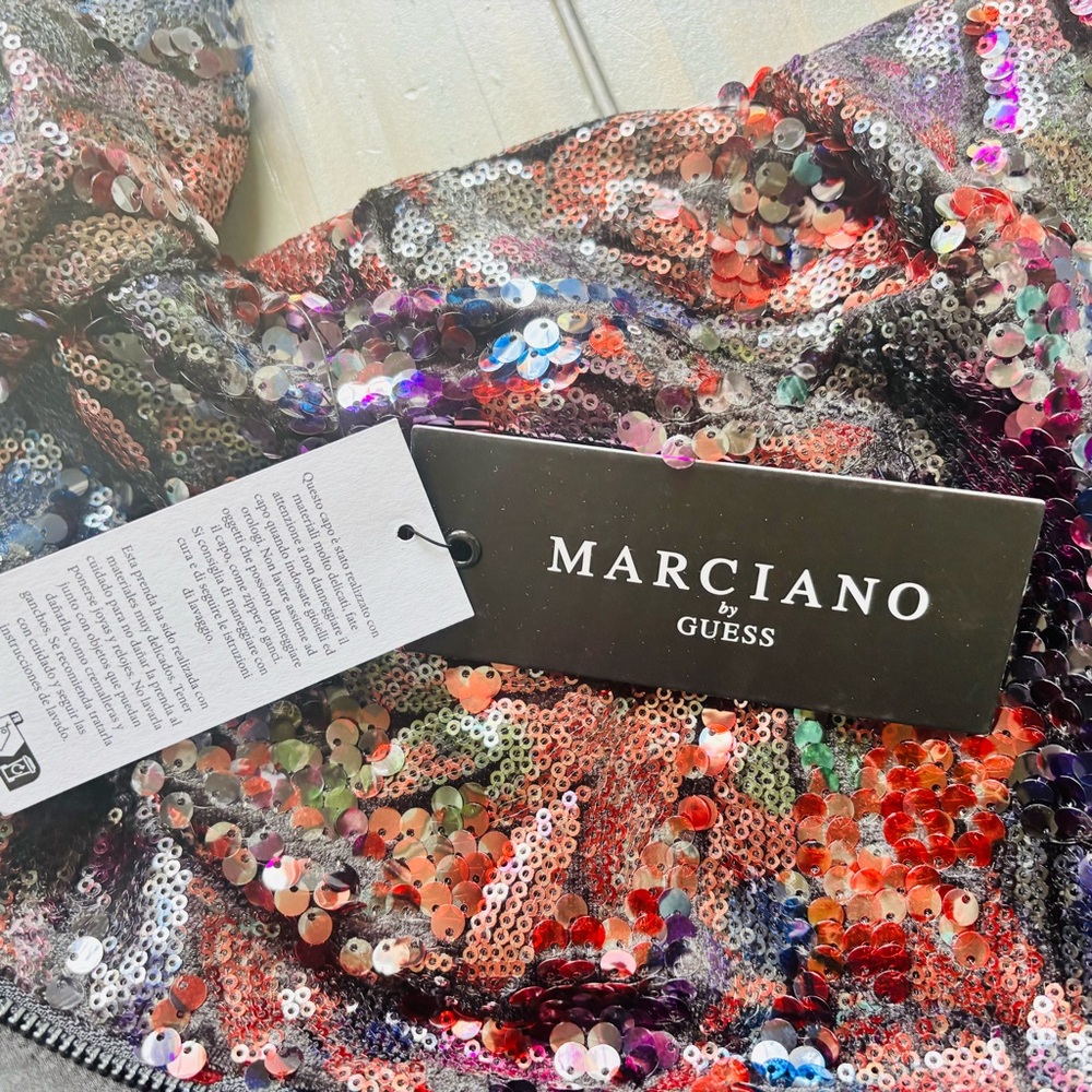 Guess by Marciano Multicolor Sequin Bomber Jacket - Picture 6 of 7